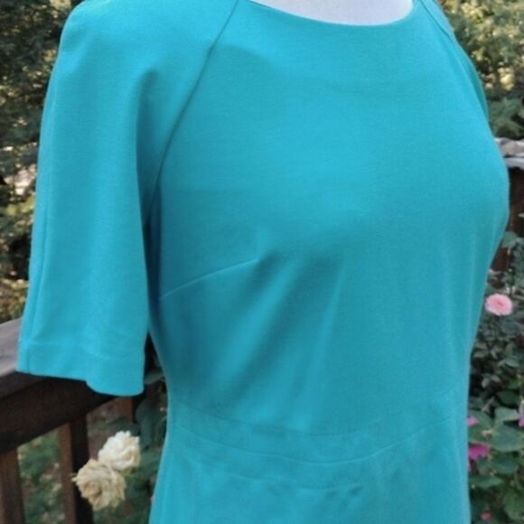Talbots Turquoise Ponte Knit Dress - Picture 9 of 15